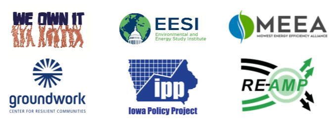 report group logos REAMP EESI WOI IPP MEEA and Groundwork Center