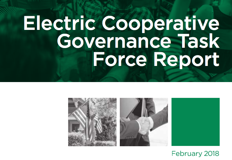 electric cooperative governance report cover image of people at a meeting